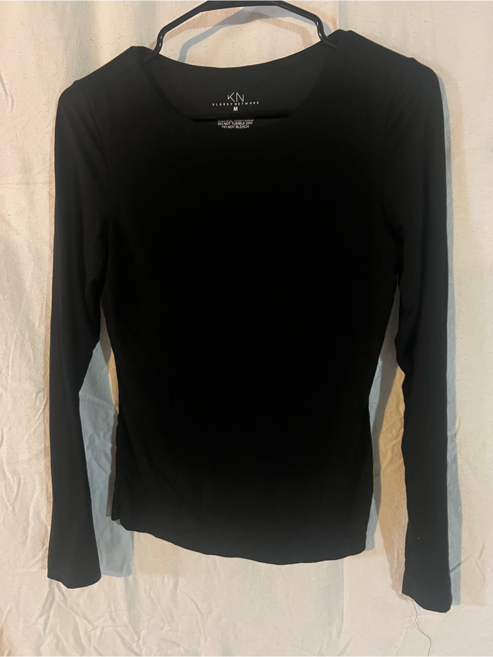 Klassy Network Black Long Sleeve Crewneck Top